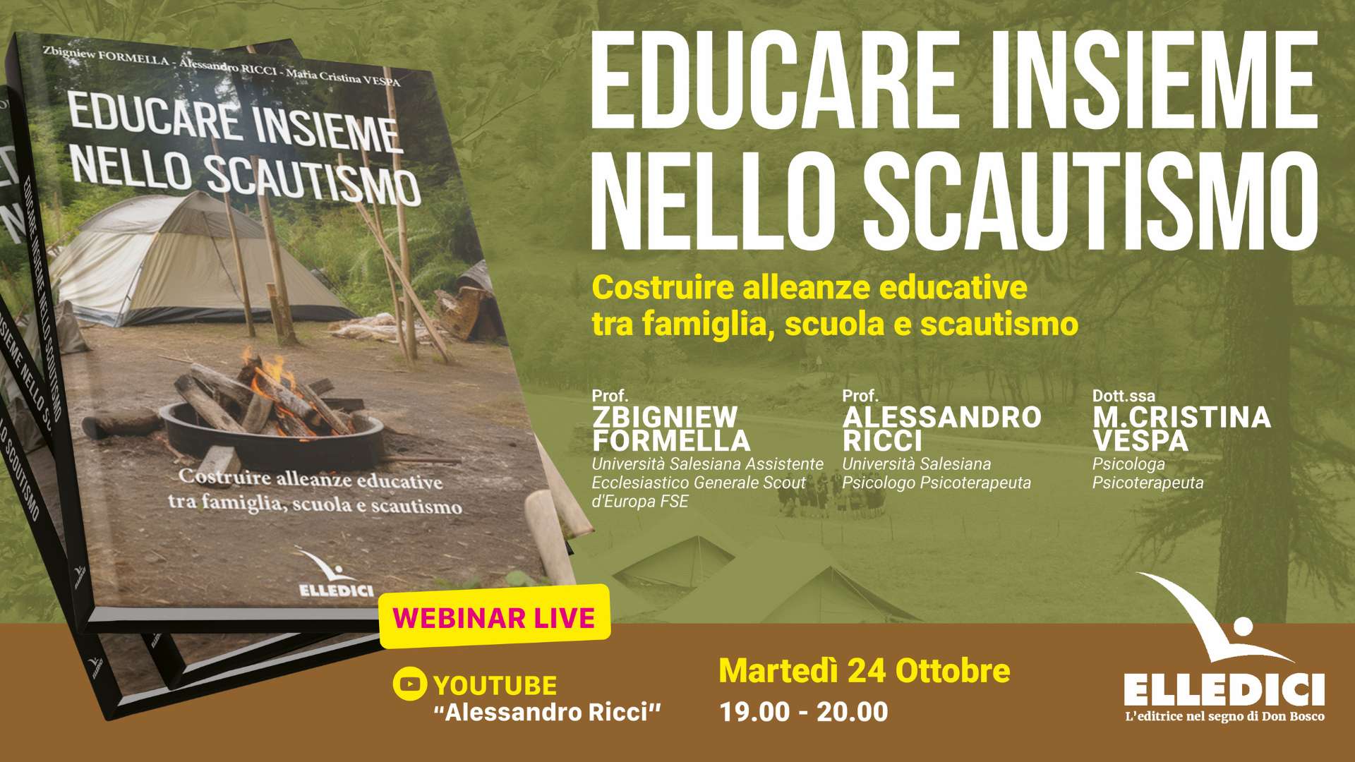 Webinar di presentazione del libro “Educare insieme nello scautismo – Costruire alleanze educative tra famiglia, scuola e scautismo”